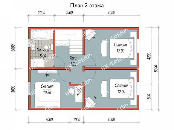 Сруб из бруса 7.5х8. фото