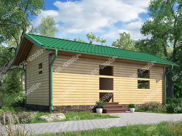 Сруб бани из бруса 4х8