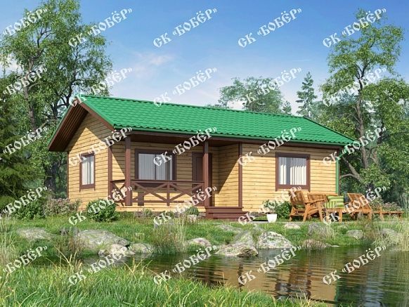 Маленький дом из бруса 6х9